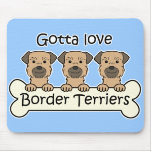 Drei Grenzterrier Mousepad