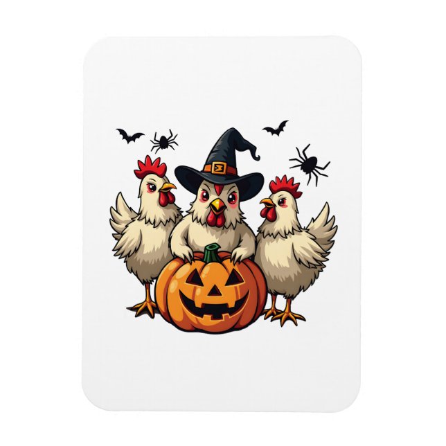 Drei grimmige Halloween-Bauer Magnet (Vertikal)