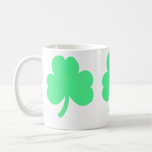 Drei grüne Kleeblatt-Dreifaltigkeit Kaffeetasse