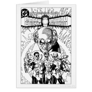 Drei grüne Laternen-Comic-Abdeckung, Schwarzweiss