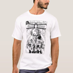 Drei grüne Laternen-Comic-Abdeckung, Schwarzweiss T-Shirt