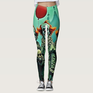 Drei gruselige Clowns Skull Few Design Leggings