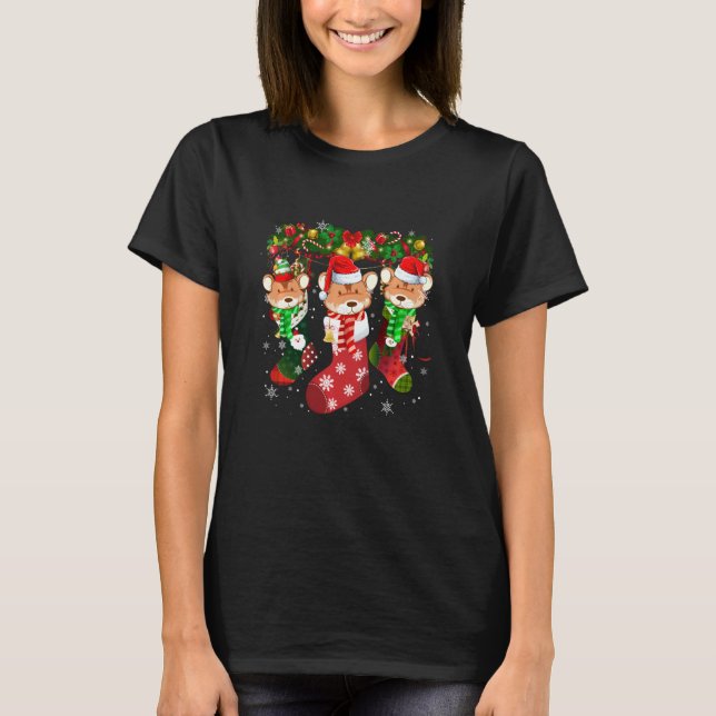 Drei Guinea Schweinefleisch in Socken Weihnachten  T-Shirt (Vorderseite)