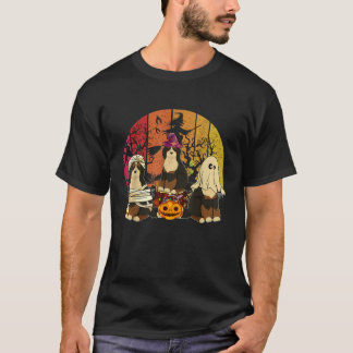 Drei Halloween Bernedoodles Boo Witz Horror Mumm T-Shirt