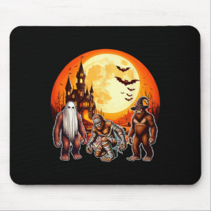 Drei Halloween Bigfoots Horror Boo Ghost Witch Mu Mousepad