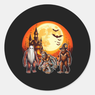Drei Halloween Bigfoots Horror Boo Ghost Witch Mu Runder Aufkleber