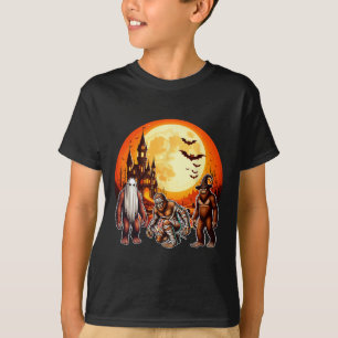 Drei Halloween Bigfoots Horror Boo Ghost Witch Mu T-Shirt