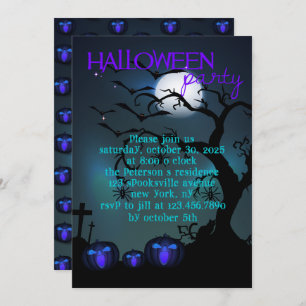 Drei Halloween Pumpkins Halloween-Party Einladung