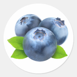 Drei Heidelbeeren Runder Aufkleber