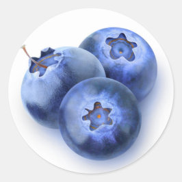 Drei Heidelbeeren Runder Aufkleber