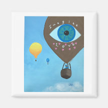 Drei Heißluftballons Stellen Sie sich Liebe Square