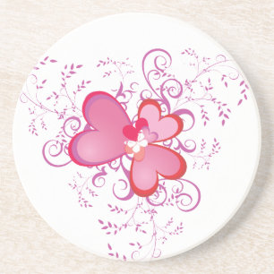 Drei Herzen Getränkeuntersetzer