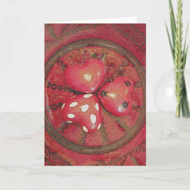 Drei Herzen Karte (Vorderseite)