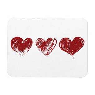 Drei Herzen Magnet