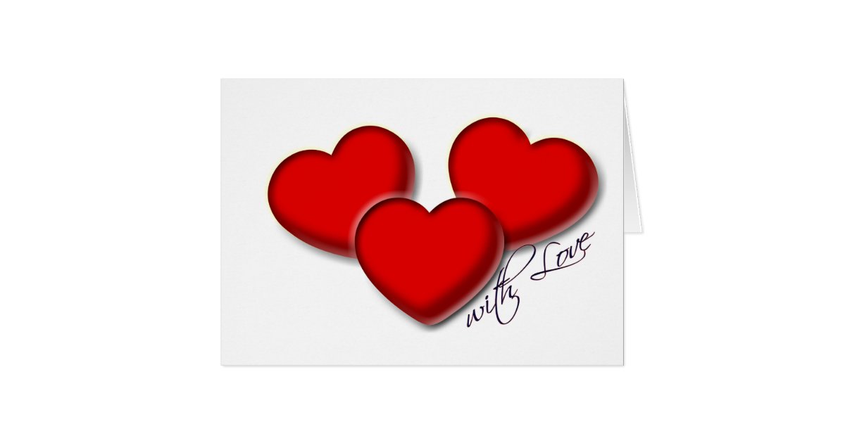 Drei Herzen mit Liebe Zazzle.at