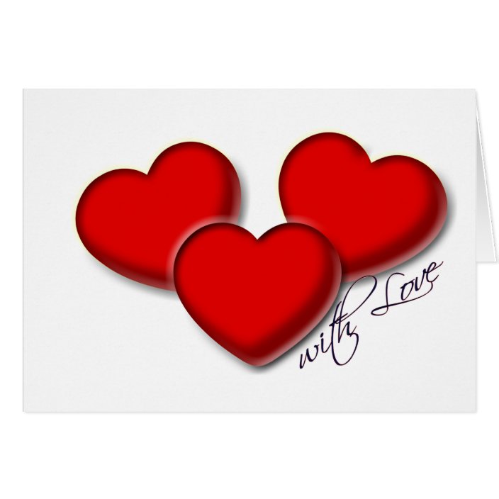 Drei Herzen mit Liebe Zazzle.at