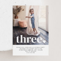 Drei Herzstücke Foto Erster Geburtstag Einladung