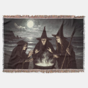 Drei Hexen Brew Cauldron Vollmond Strand Decke