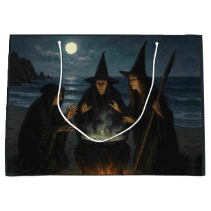 Drei Hexen Brew Cauldron Vollmond Strand Große Geschenktüte