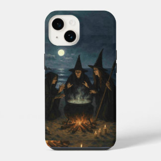 Drei Hexen Brew Cauldron Vollmond Strand iPhone 14 Hülle
