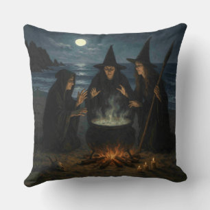 Drei Hexen Brew Cauldron Vollmond Strand Kissen