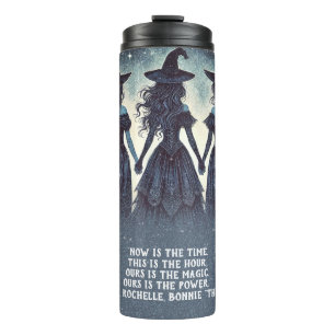 Drei Hexen im nächtlichen Starry-Halloween-Party Thermosbecher
