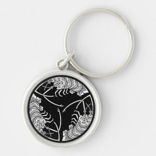 Drei hintereinander angeordnete Schlüsselanhänger 