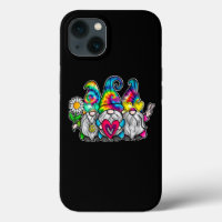 DREI HIPPIE GNOMES Groovy Retro Gefärbte Krawatte 