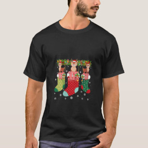 Drei Hirsche in Socken Funny Ugly Christmas Sweate T-Shirt