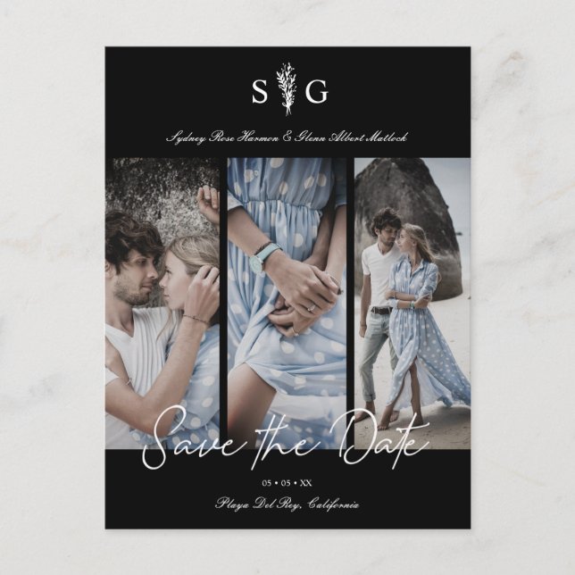 Drei Hochzeitsszenarien - Verlobung Postkarte (Vorderseite)