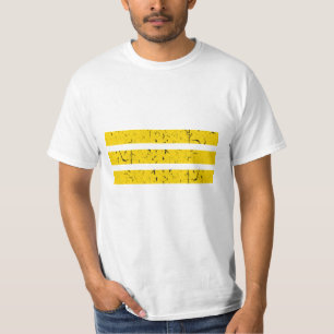 Drei horizontale Streifen   Vintage Yin-Yang-Symbo T-Shirt