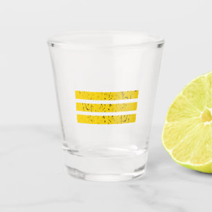 Drei horizontale Streifen Vintages Yin-Yang-Symb Schnapsglas