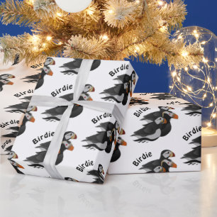 Drei hübsch gesellige Puffins Cartoon Geschenkpapier