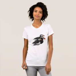 Drei hübsch gesellige Puffins Cartoon T-Shirt