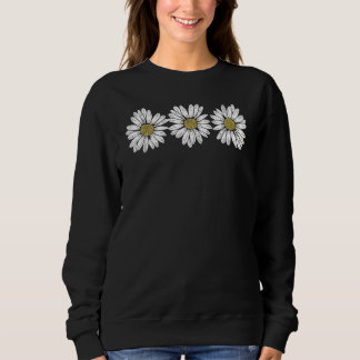 Drei hübsche Gänseblümchen-Blumen Frühling Sommer Sweatshirt