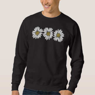 Drei hübsche Gänseblümchen-Blumen Frühling Sommer Sweatshirt