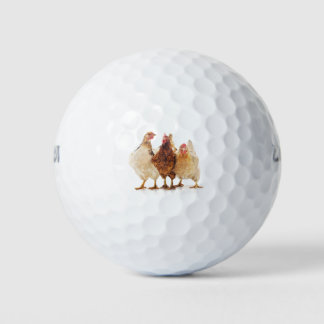 Drei Hühner Golfball