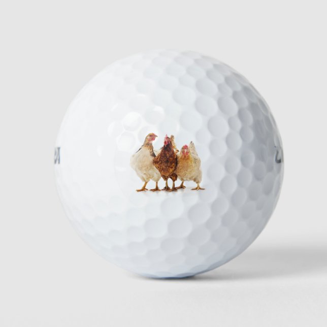 Drei Hühner Golfball (Vorderseite)