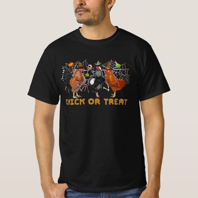 Drei Hühnerhexen Halloween-Kostümkichtentrick T-Shirt (Vorderseite)