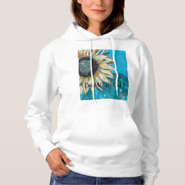 Drei Hummeln auf einer Sonnenblume Hoodie