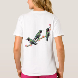 Drei Hummingvögel auf einem Ast Floss Silt T-Shirt
