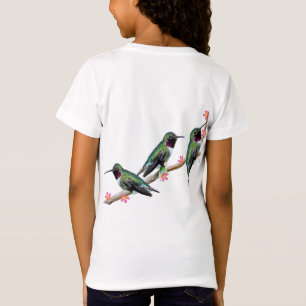 Drei Hummingvögel auf einem Ast Floss Silt T-Shirt