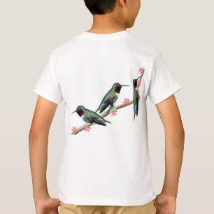 Drei Hummingvögel auf einem Ast Floss Silt T-Shirt