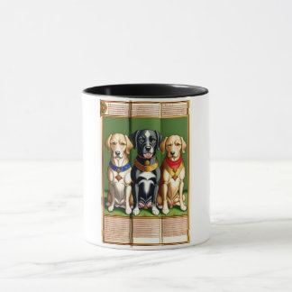 Drei Hunde Tasse