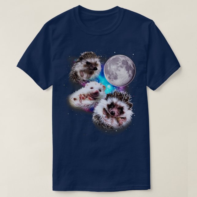 Drei Igel heulen am Mond T-Shirt (Design vorne)