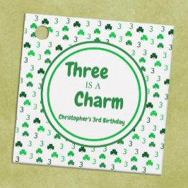 Drei ist ein Charm St Patrick's Day 3. Geburtstag Geschenkanhänger