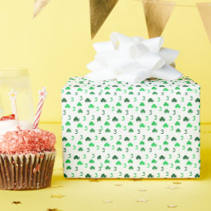 Drei ist ein Charm St Patrick's Day 3. Geburtstag Geschenkpapier