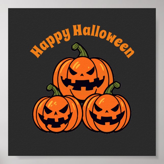 Drei-Jack-Kürbis Poster (Vorne)