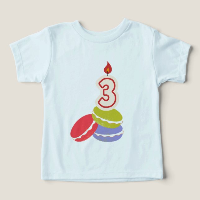 Drei Jahre alt Happy Geburtstag Shirt (Design Vorderseite)