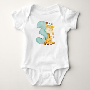 Drei Jahre kleine Schritte Baby Strampler